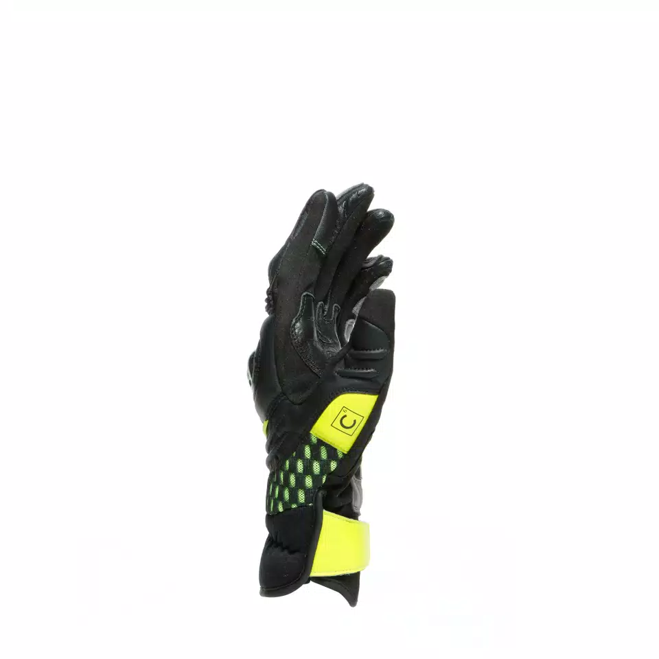CARBON 3 SHORT GLOVES - BLACK/CHARCOAL-GRAY/FLUO-YELLOW - 2