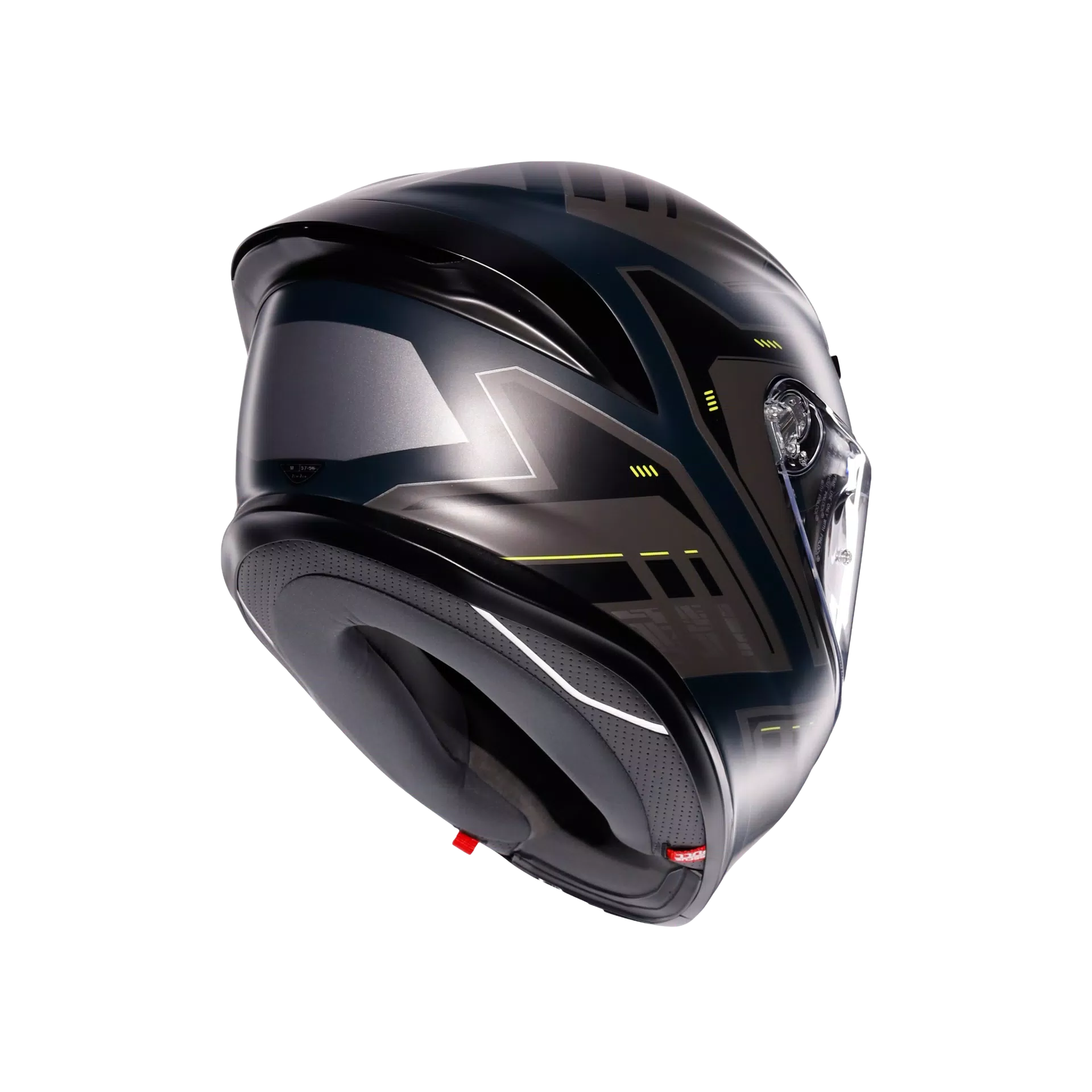 K6 S ENHANCE MATT GREY/YELLOW FLUO - MOTORBIKE FULL FACE HELMET DOT (E2206)
