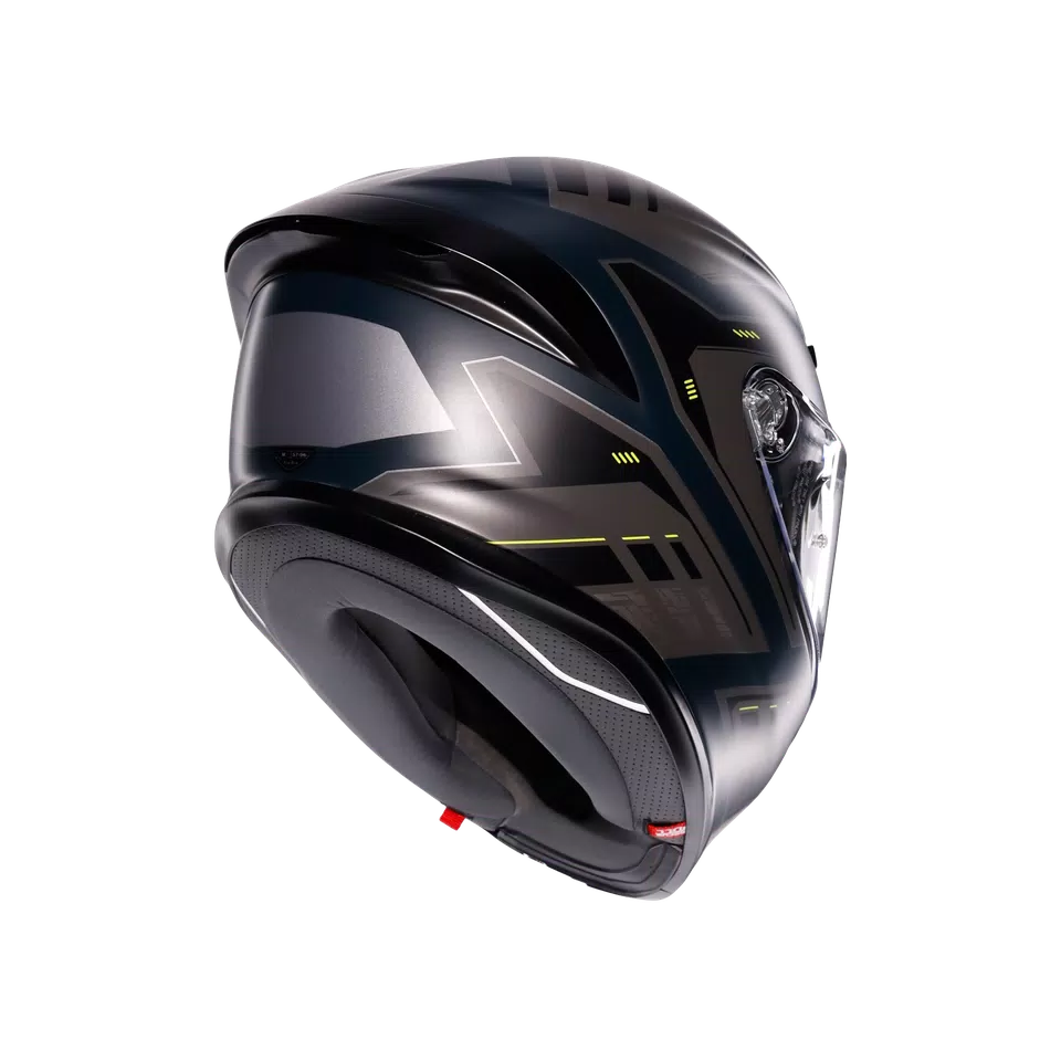 K6 S ENHANCE MATT GREY/YELLOW FLUO - MOTORBIKE FULL FACE HELMET DOT (E2206) -  - 6