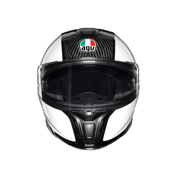 sportmodular-carbon-white-casque-moto-modulaire-e2205 image number 1