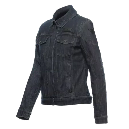 DENIM TEX - DAMES MOTORFIETSJAS IN STOF - BLUE - 1