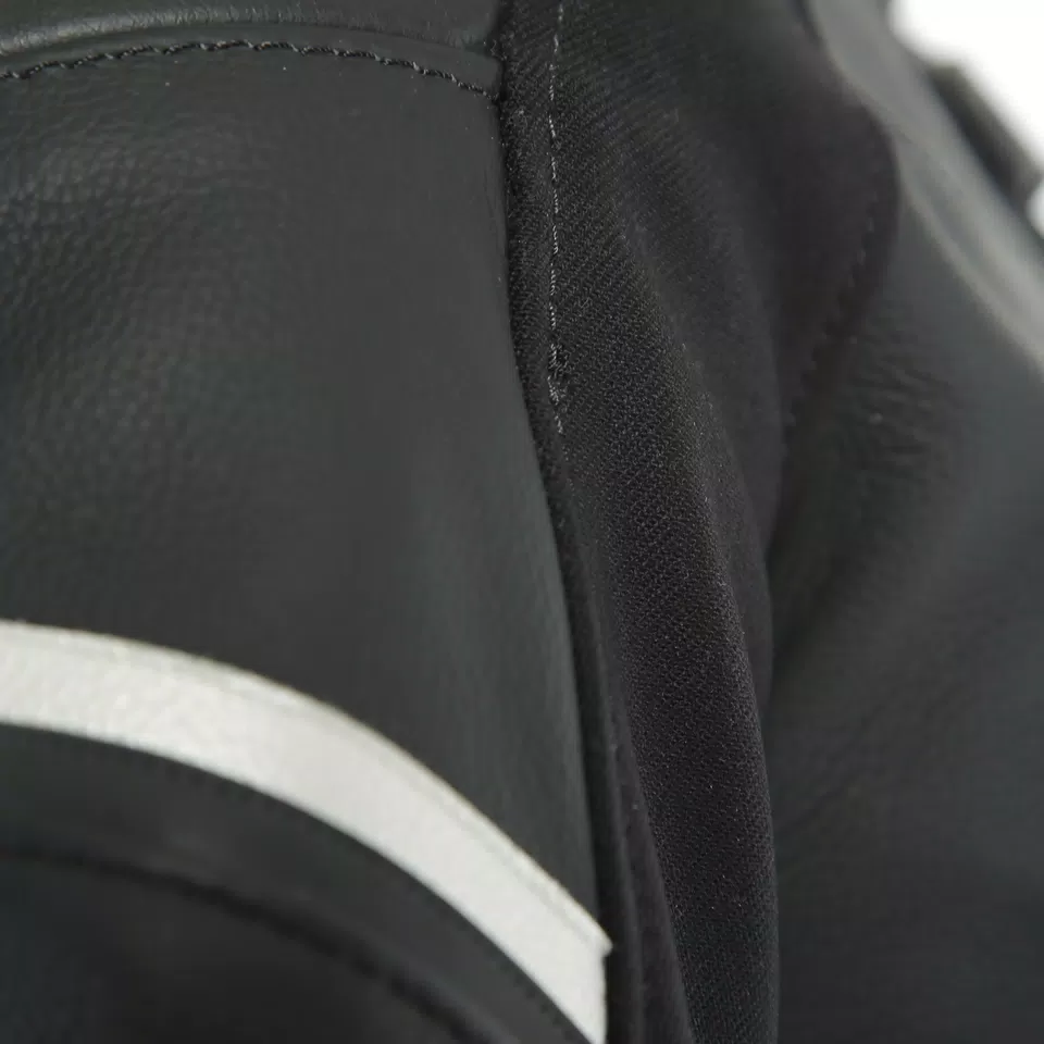RACING 3 D-AIR LADY LEATHER JACKET - BLACK-MATT/BLACK-MATT/PEARL-WHITE - 8