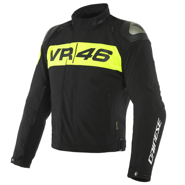 vr46-podium-d-dry-jacket-black-fluo-yellow image number 0
