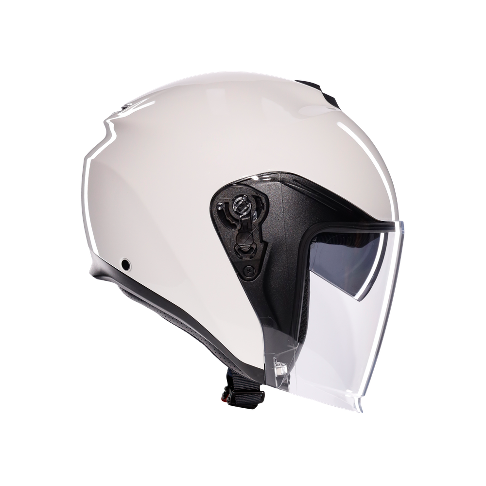 irides-mono-materia-white-motorbike-open-face-helmet-e2206 image number 2