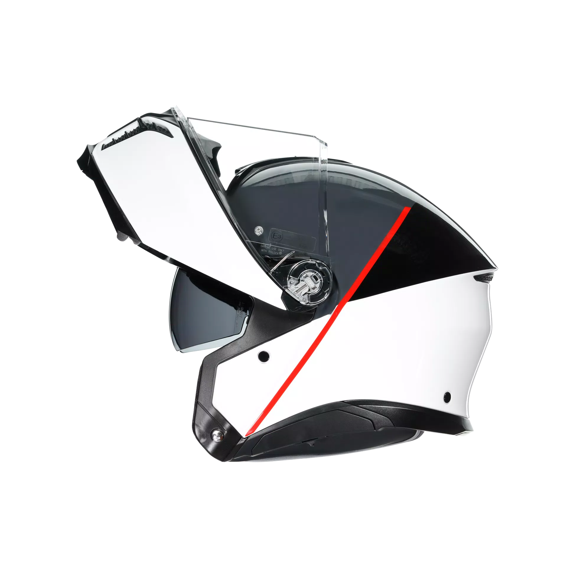 TOURMODULAR BALANCE WHITE/GREY/RED - CASQUE MOTO MODULAIRE E2206