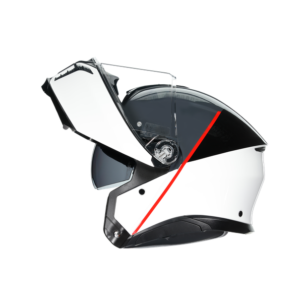 tourmodular-balance-white-grey-red-motorbike-flip-up-helmet-e2206 image number 8