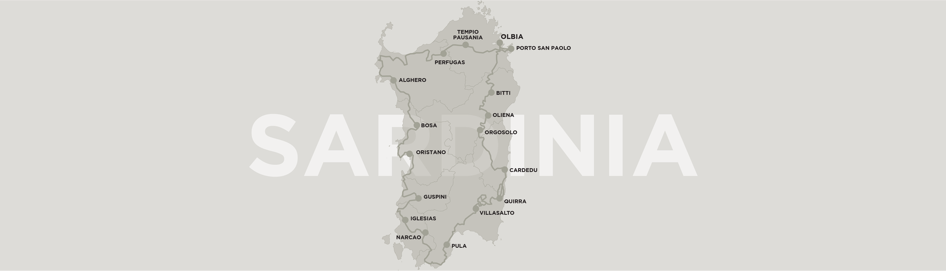 Dainese Sardinia route map