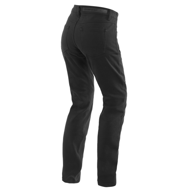 casual-regular-pantaloni-moto-in-tessuto-donna-black image number 1
