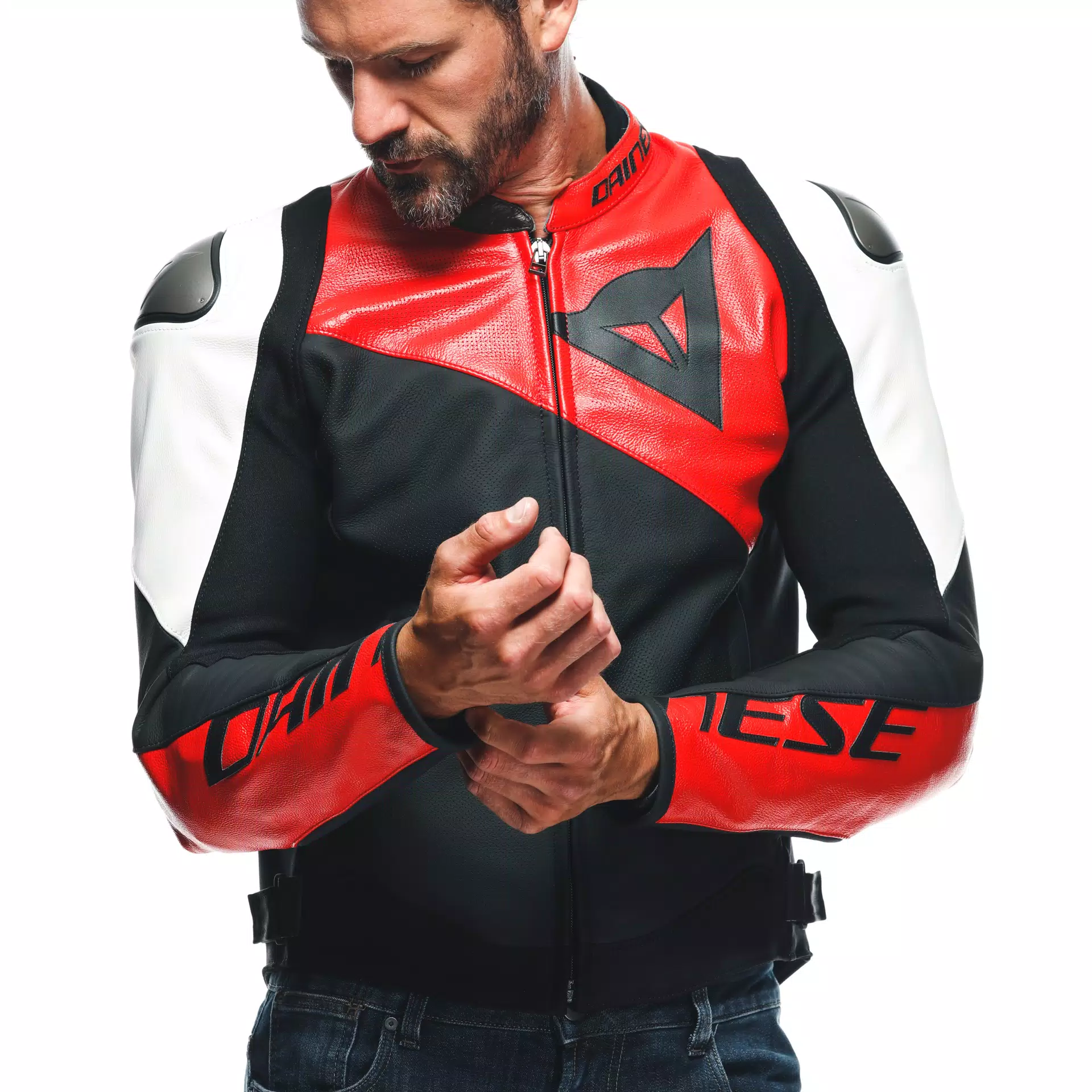 SPORTIVA - MEN'S MOTORCYCLE PERFORATED LEATHER JACKET