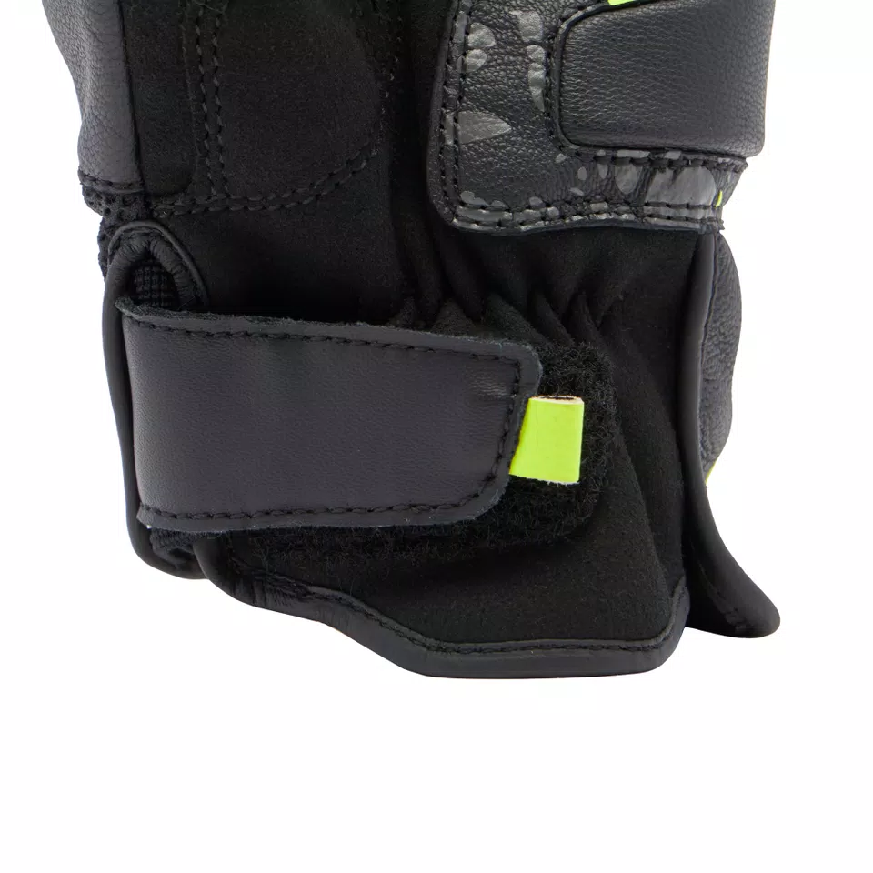 MIG 3 - GUANTI MOTO IN PELLE UNISEX - BLACK/ANTHRACITE/YELLOW-FLUO - 10