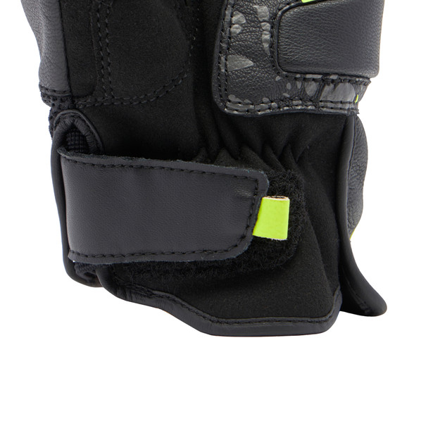 mig-3-unisex-leather-gloves-black-anthracite-yellow-fluo image number 9