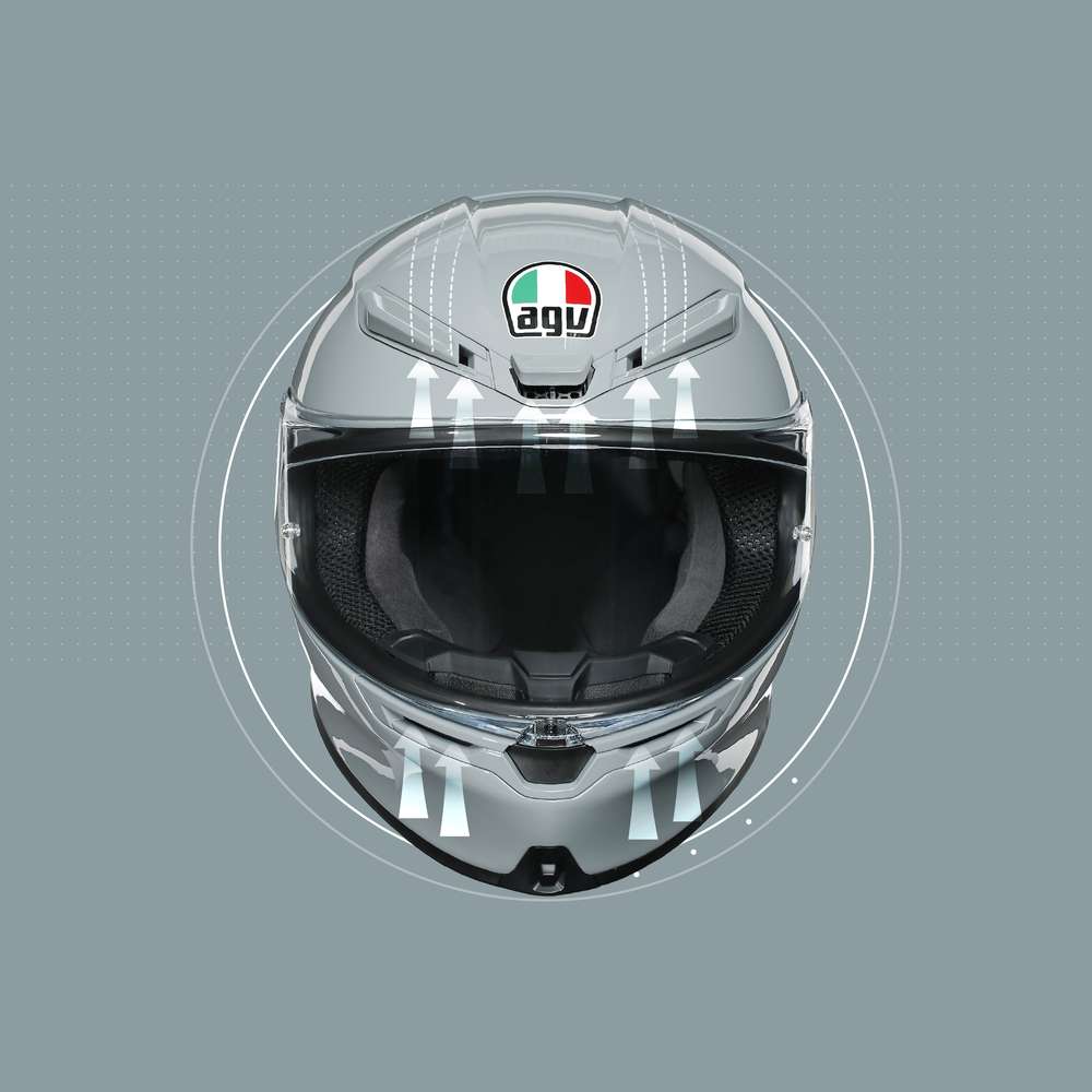 AGV K6 - Full-face motorcycle helmet, lightweight and comfortable 