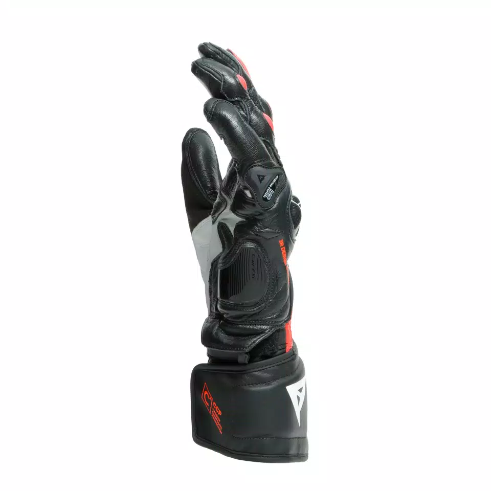 CARBON 3 LONG GLOVES - BLACK/FLUO-RED/WHITE - 4