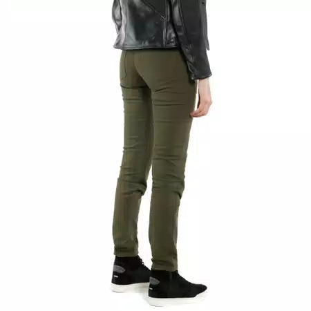 CLASSIC SLIM - WOMEN'S MOTORCYCLE PANTS IN FABRIC - OLIVE - 4