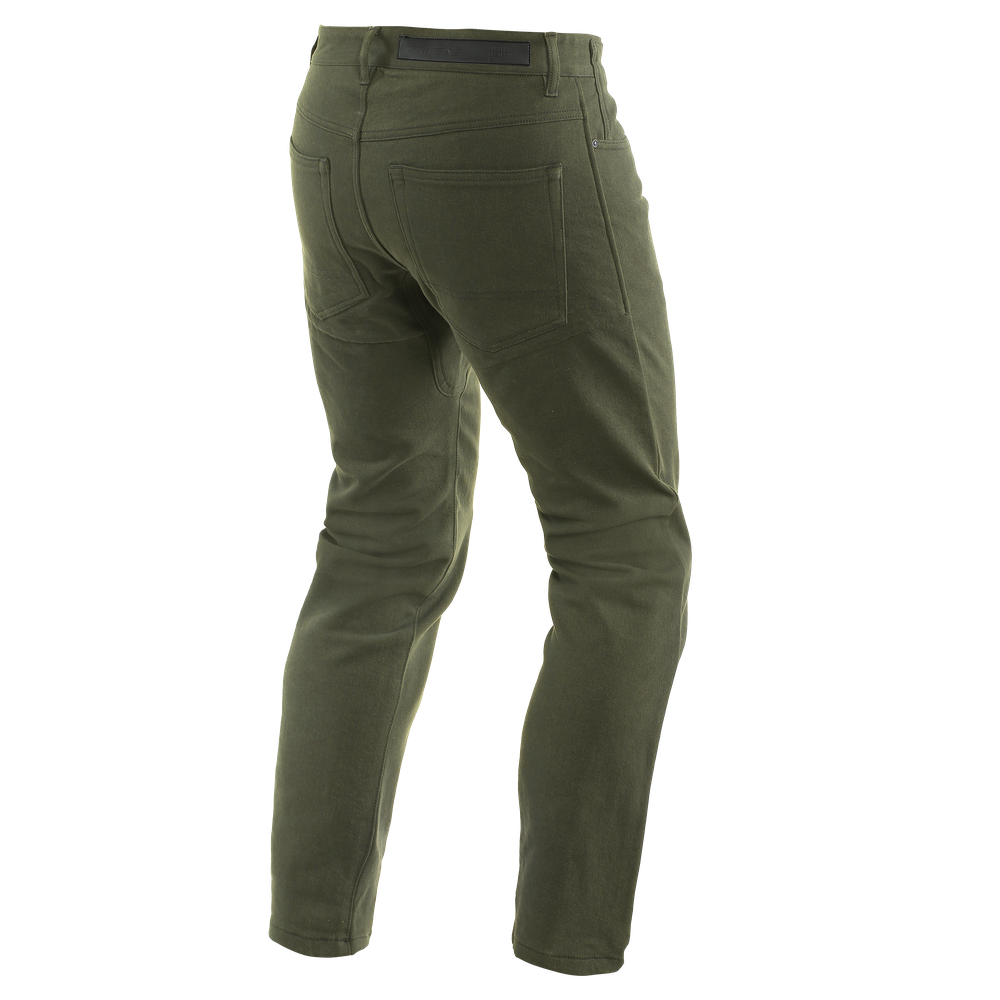casual-slim-pantaloni-moto-in-tessuto-uomo-olive image number 1