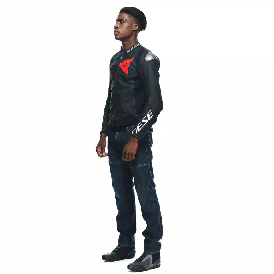 SPORTIVA LEATHER JACKET PERF. - BLACK-MATT/BLACK-MATT/BLACK-MATT - 4
