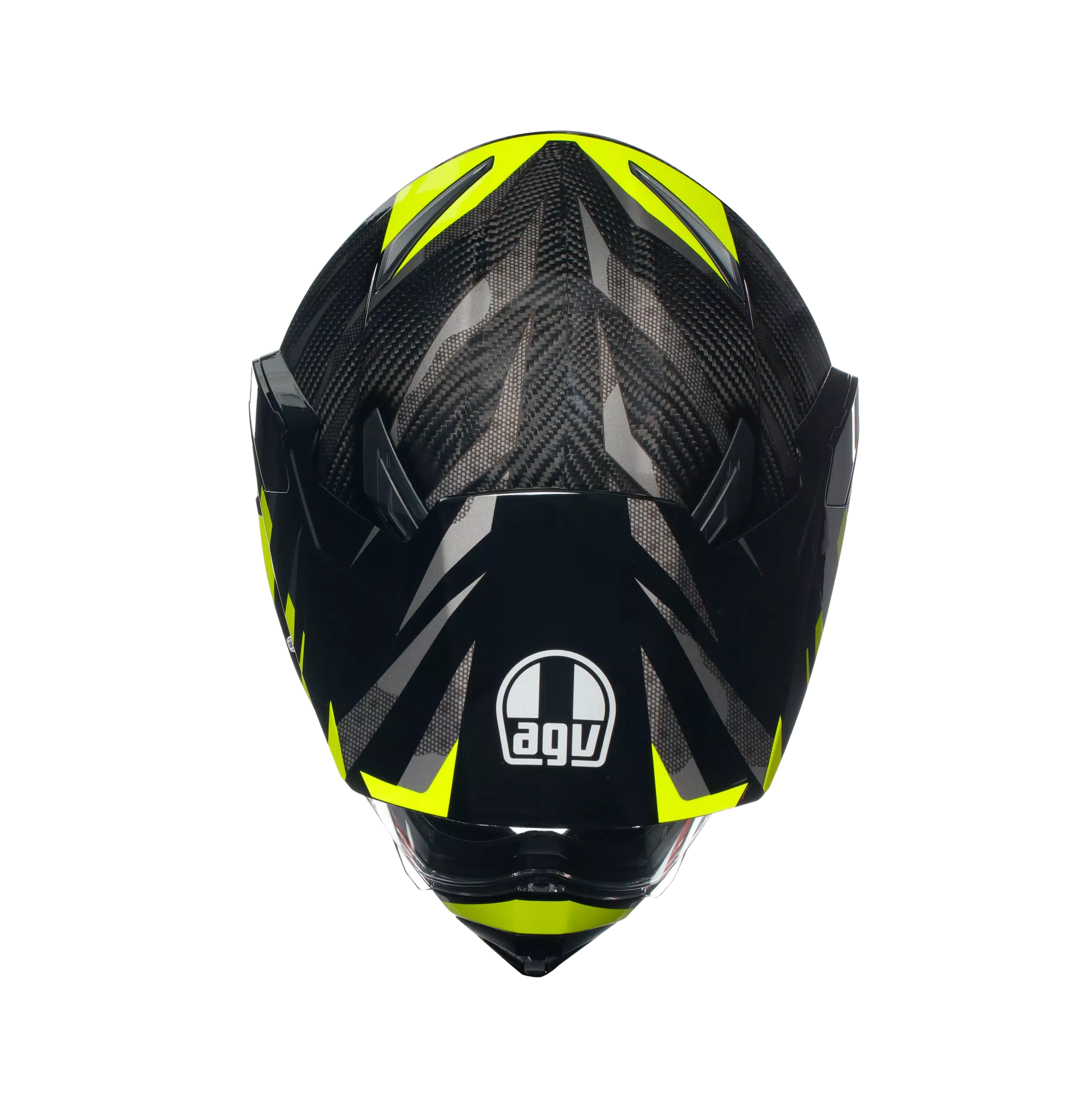 AX9 STEPPA CARBON/GREY/YELLOW FLUO - CASCO MOTO INTEGRALE E2206