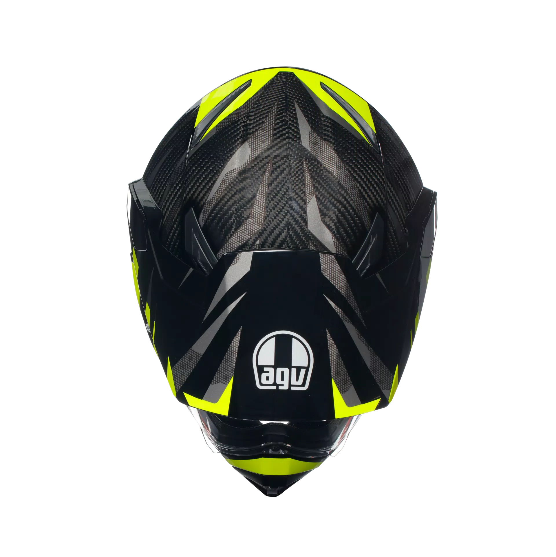 AX9 STEPPA CARBON/GREY/YELLOW FLUO - CASQUE MOTO INTÉGRAL E2206