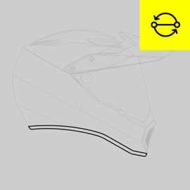 Replacement of the entire base trim for  AX9 helmet
