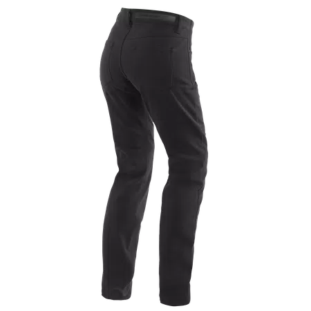 CASUAL SLIM - WOMEN'S MOTORCYCLE PANTS IN FABRIC - BLACK - 2