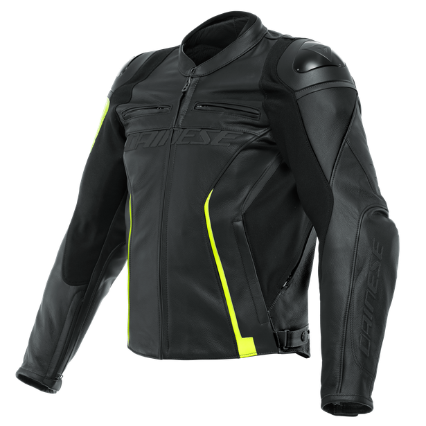 vr46-curb-leather-jacket-black-fluo-yellow image number 0