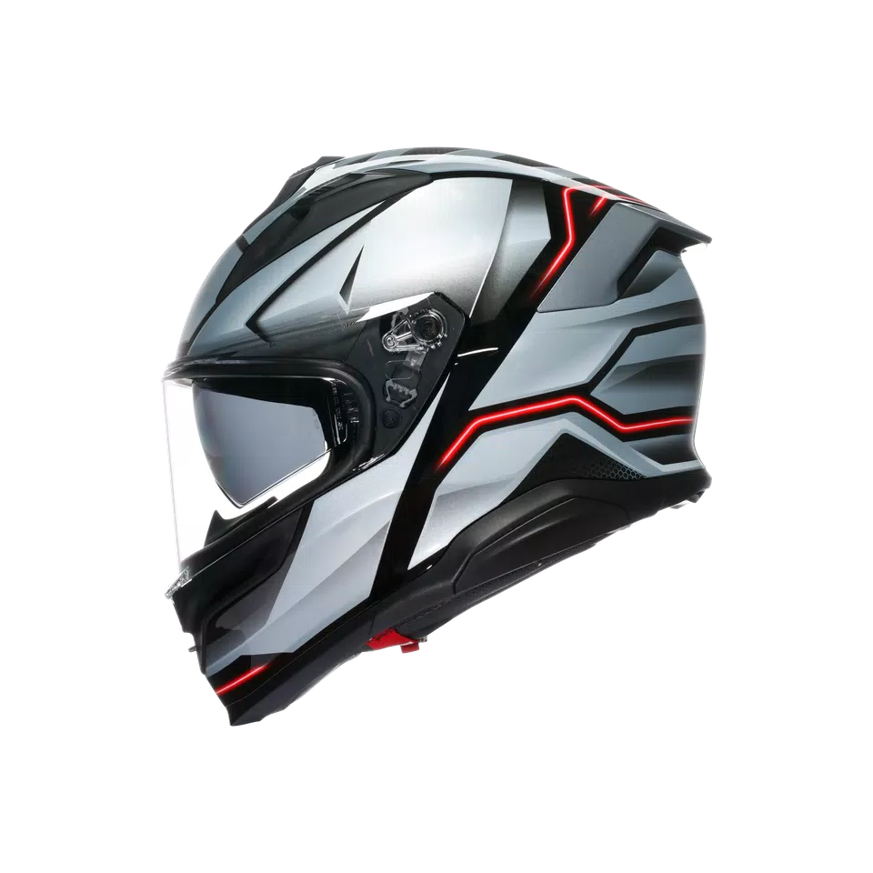 K7 MPLK JAEGER BLACK/SILVER - MOTORBIKE FULL FACE HELMET DOT (E2206) -  - 4