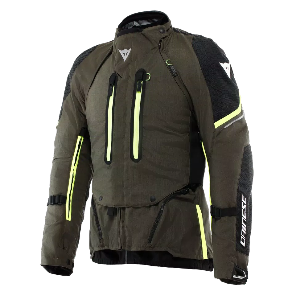 SUPER ADVENTURE ABSOLUTESHELL MEN MOTORCYCLE OFF ROAD JACKET TARMAC BLACK FLUO YELLOW Dainese