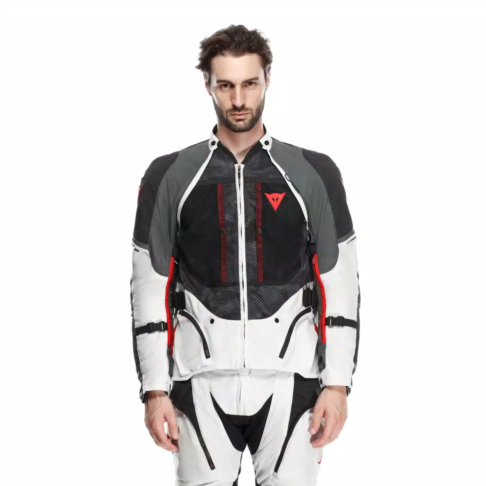 SUPER ADVENTURE ABSØLUTESHELL™ - MEN MOTORCYCLE OFF-ROAD JACKET - GLACIER-GREY/IRON-GATE/RED - 5