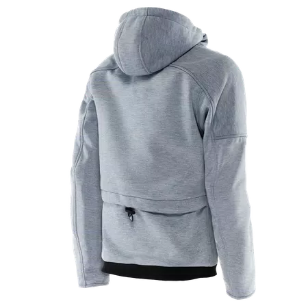 DAEMON-X - WOMEN'S MOTORCYCLE HOODIE FULL-ZIP - GREY-MELANGE - 3