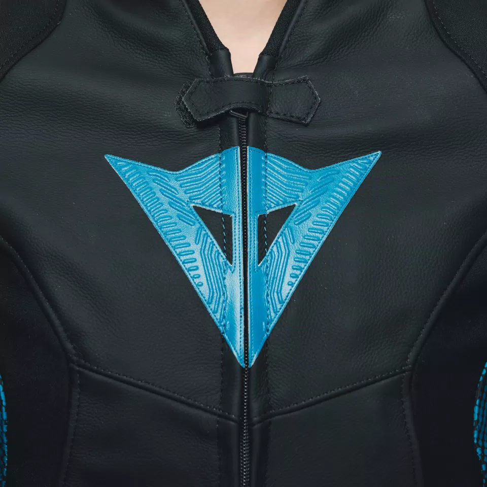 AVRO 5 - WOMEN'S MOTORCYCLE LEATHER JACKET - BLACK/TEAL/ANTHRACITE - 9