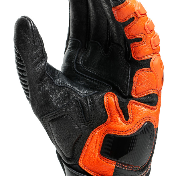 x-ride-guanti-moto-in-pelle-uomo-black-flame-orange image number 9