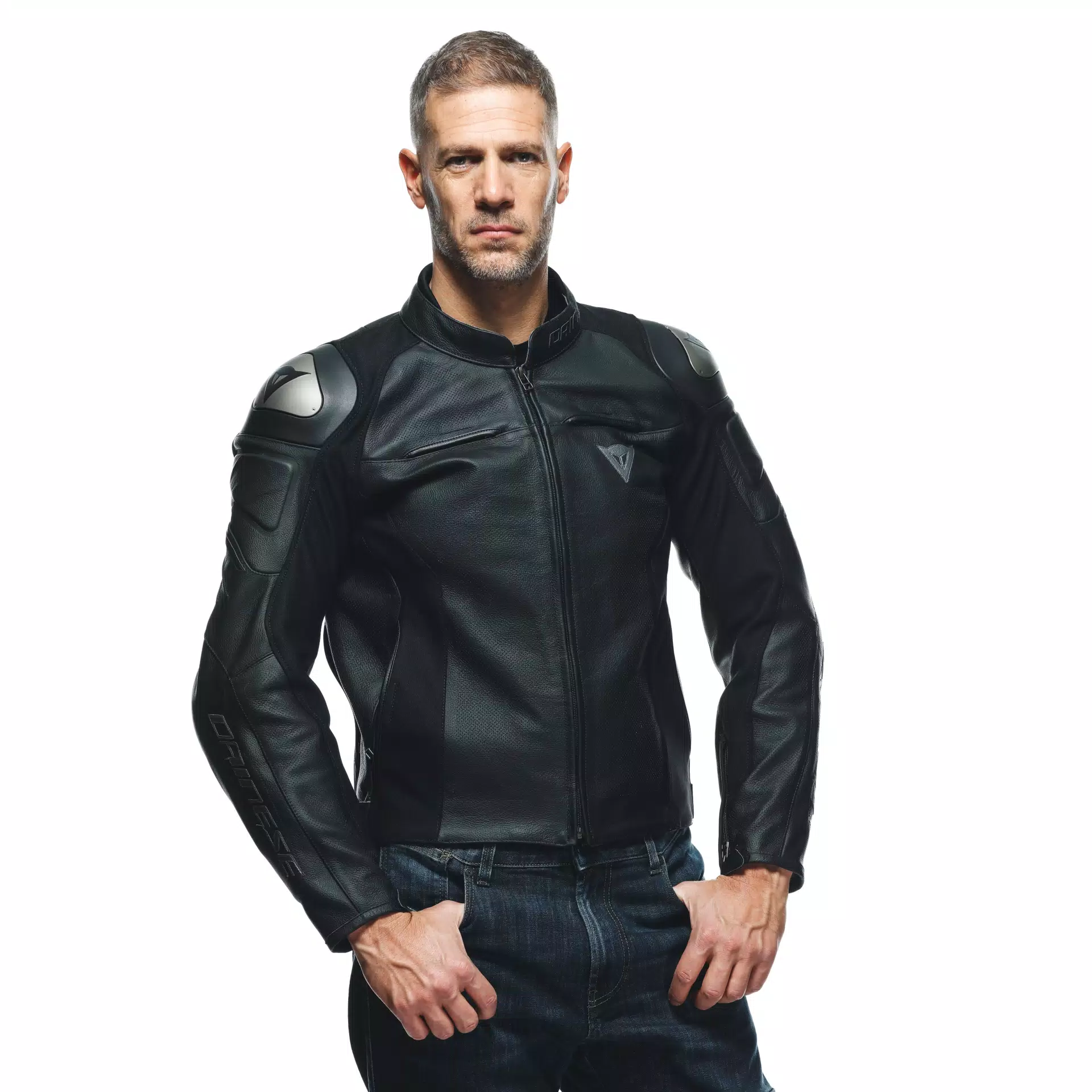 ESSENTIAL RACING LEATHER PERF. JACKET