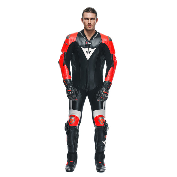 mugello-3-perf-d-air-1pc-leather-suit-black-fluo-red-white image number 2