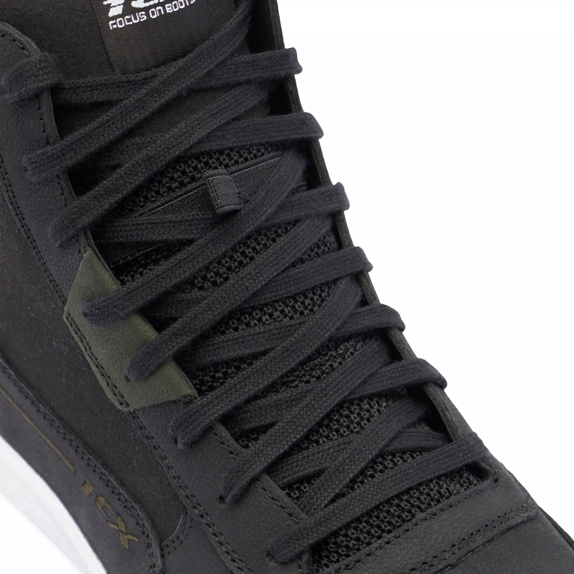 MOOD 2 GORE-TEX&reg; MEN'S WATERPROOF MOTORCYCLE SHOES - BLACK/WHITE/GREEN