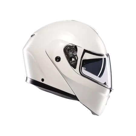 STREETMODULAR MONO MATT BLACK MATERIA WHITE - MOTORBIKE FLIP UP HELMET E2206 -  - 3