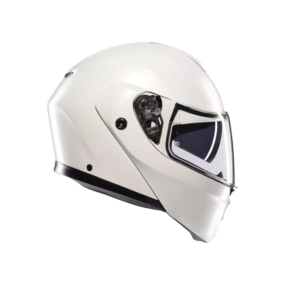 STREETMODULAR MONO MATT BLACK MATERIA WHITE - MOTORBIKE FLIP UP HELMET E2206 -  - 3