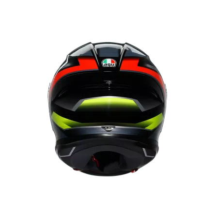 K6 S ERAZER BLACK/RED/YELLOW FLUO - MOTORBIKE FULL FACE HELMET DOT (E2206) -  - 5