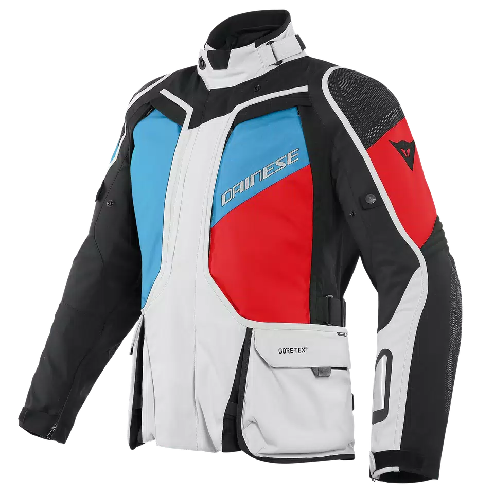 D-EXPLORER 2 GORE-TEX JACKET - GLACIER-GRAY/BLUE/LAVA-RED/BLACK - 1