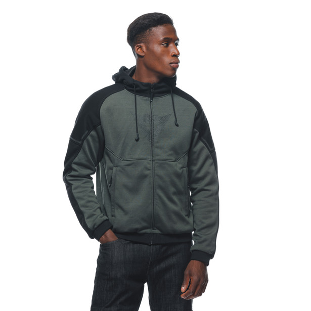 daemon-x-safety-hoodie-giacca-moto-in-tessuto-uomo-green-black image number 6