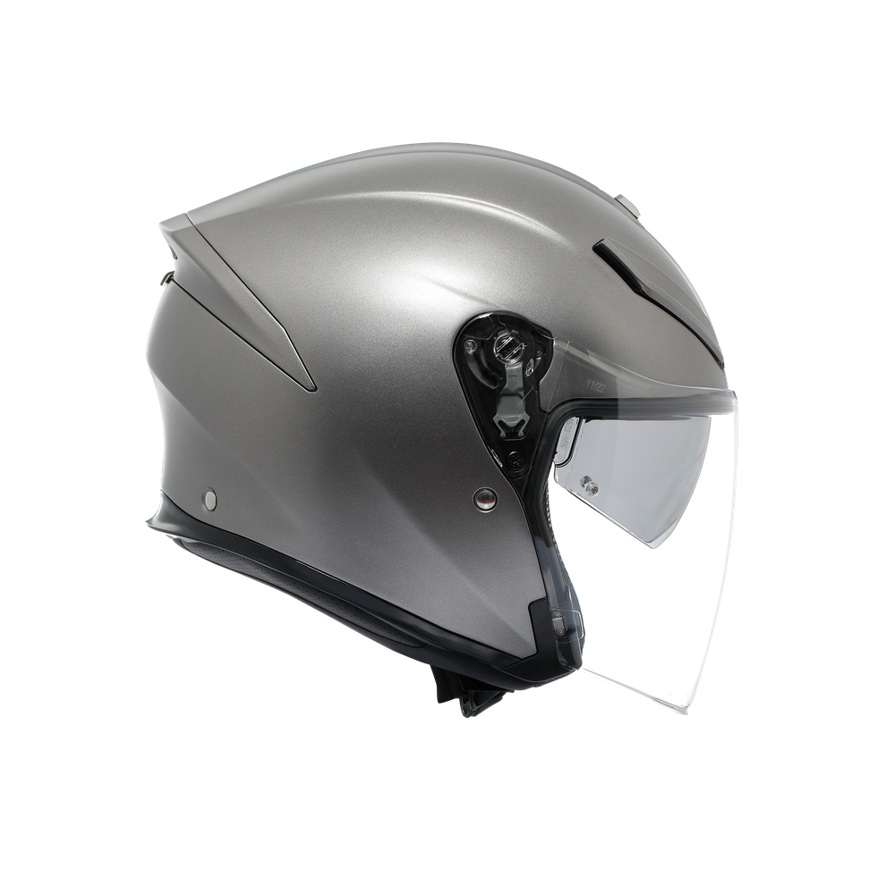 k5-jet-evo-mono-matt-luna-grey-motorbike-open-face-helmet-e2206 image number 2