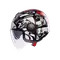 ETERES HISTORY MATT BLACK/WHITE/RED - CASQUE MOTO JET E2206