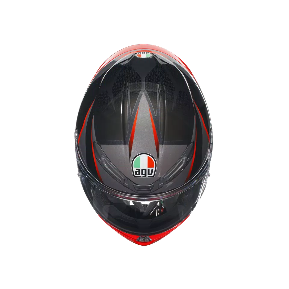 K6 S SLASHCUT BLACK/GREY/RED - MOTORBIKE FULL FACE HELMET DOT (E2206) -  - 7