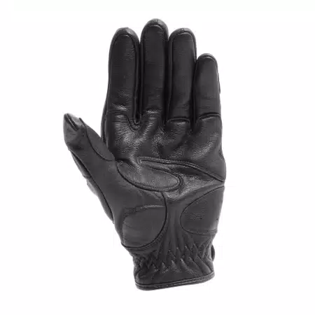 BLACKJACK - UNISEX MOTORCYCLE LEATHER GLOVES - BLACK/BLACK/BLACK - 3