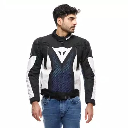 SUPER SPRINT D-DRY - HERREN WASSERDICHTE MOTORRADJACKE - BLACK/BLUE/WHITE - 3