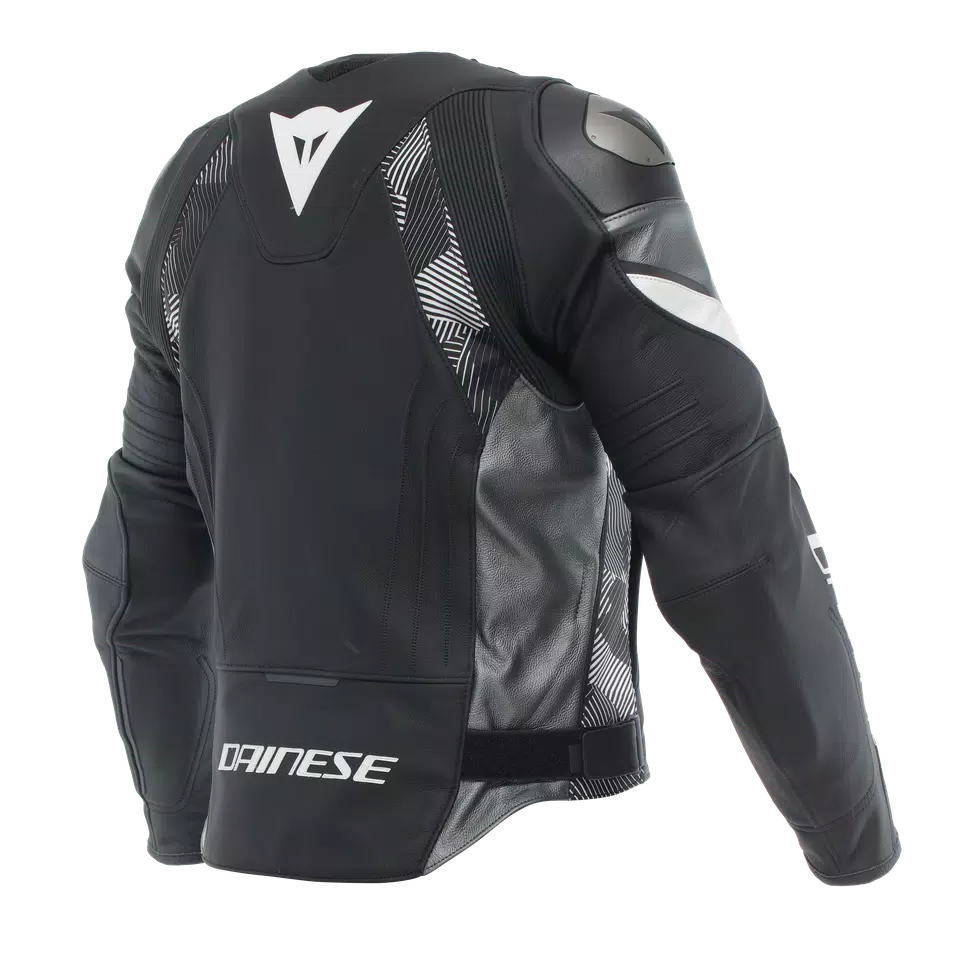 AVRO 5 LEATHER JACKET - BLACK/WHITE/ANTHRACITE - 2