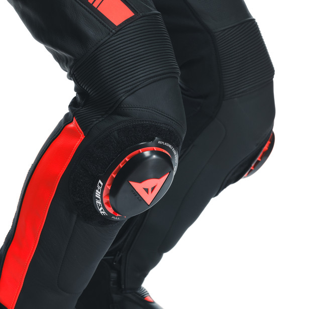 super-speed-pantaloni-moto-in-pelle-perforata-uomo-black-white-red-fluo image number 8