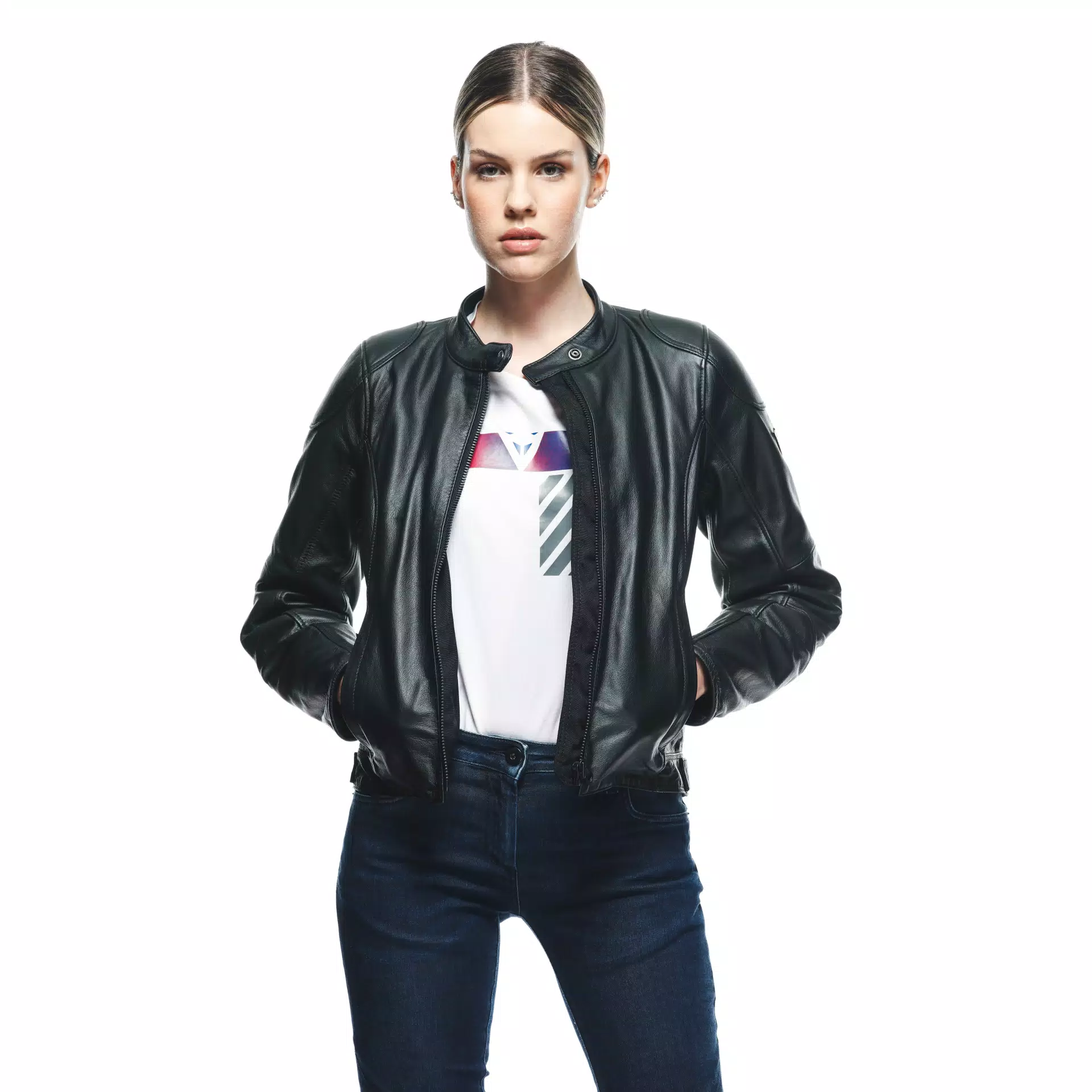ELECTRA - GIACCA MOTO IN PELLE DONNA