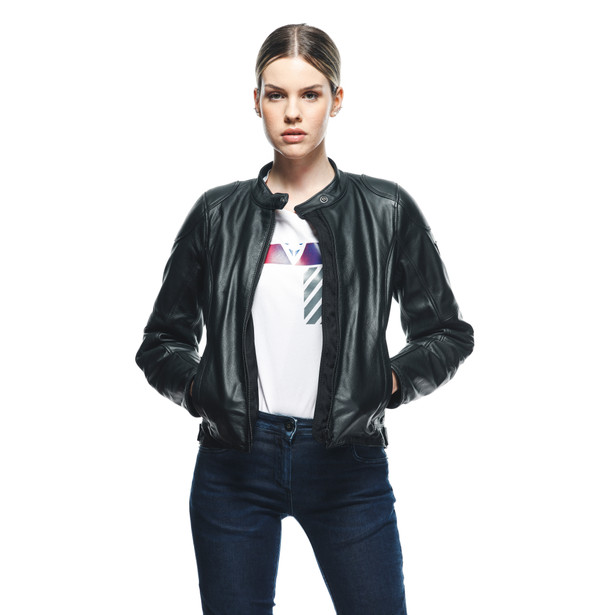 electra-giacca-moto-in-pelle-donna-black image number 9