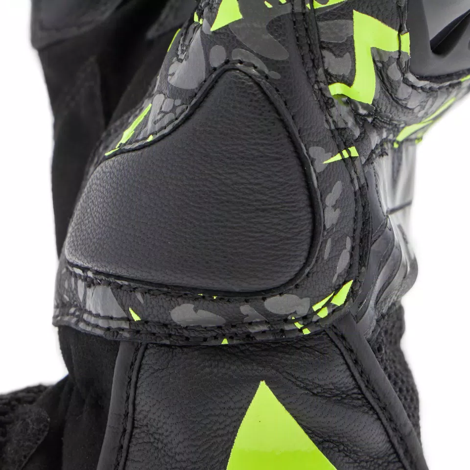 MIG 3 - GUANTI MOTO IN PELLE UNISEX - BLACK/ANTHRACITE/YELLOW-FLUO - 8