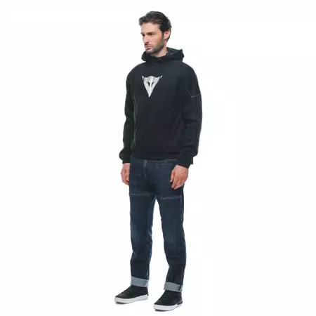 DAEMON-X SAFETY HOODIE FULL ZIP - BLACK/BLACK/WHITE - 4